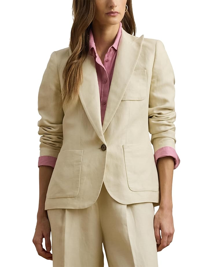 Lauren Ralph Lauren Linen-Blend Twill Blazer Women's