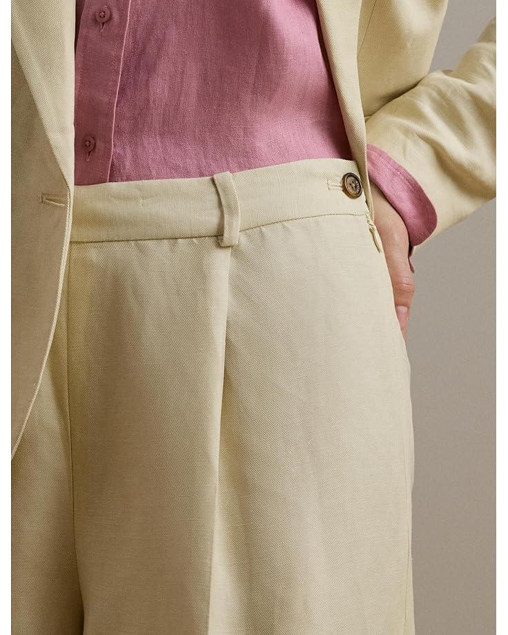 Lauren Ralph Lauren Linen-Blend Twill Wide-Leg Pants Women's