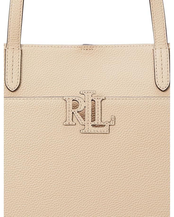 6pm Lauren Ralph Lauren Pebbled Leather Large Cameryn Tote Bag