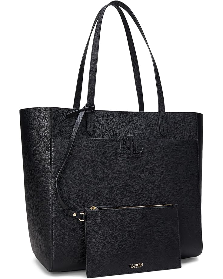 6pm Lauren Ralph Lauren Pebbled Leather Large Cameryn Tote Bag