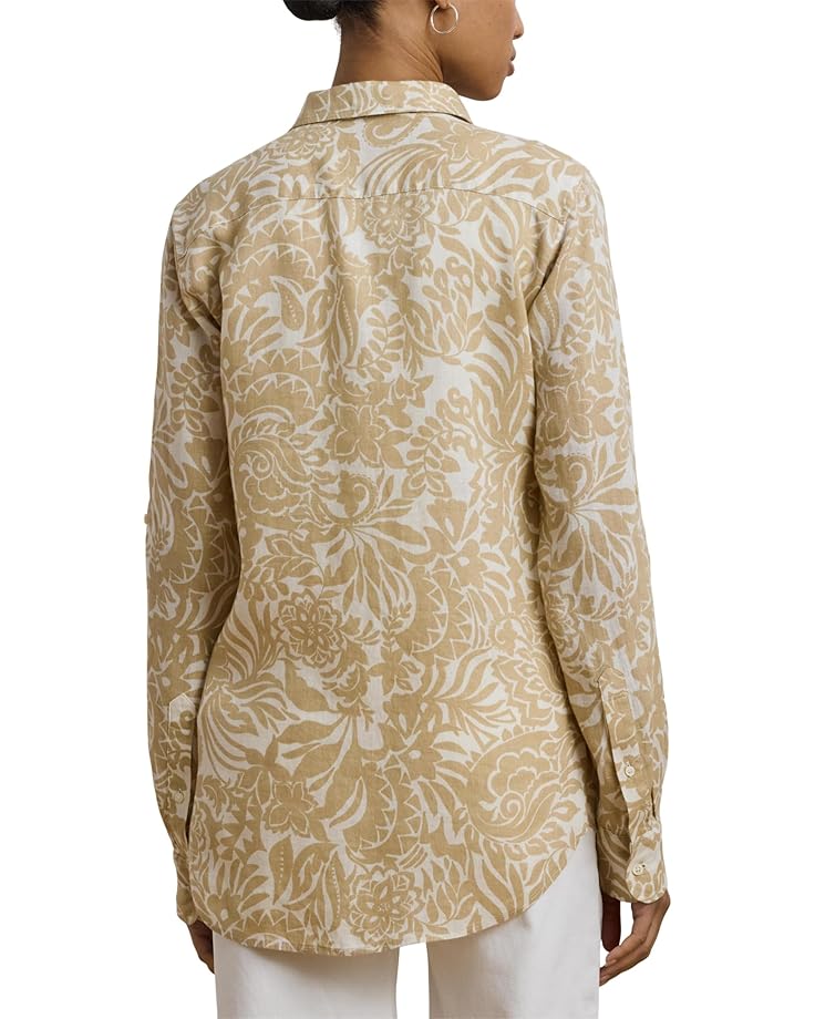 Lauren Ralph Lauren Petite Relaxed Fit Floral Linen Shirt Women's