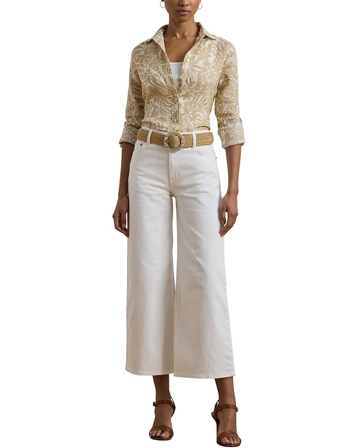 Lauren Ralph Lauren Petite Relaxed Fit Floral Linen Shirt Women's