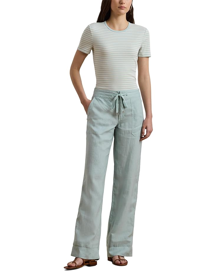 Lauren Ralph Lauren Petite Striped Stretch Cotton Crew Neck Tee Women's
