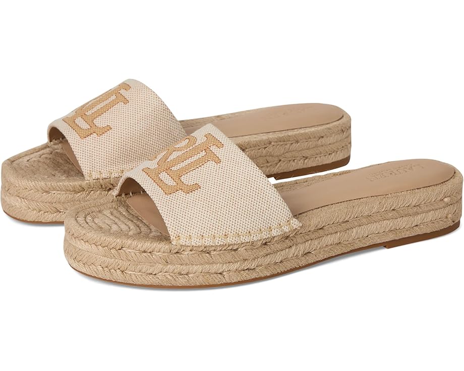 6pm Lauren Ralph Lauren Polly Cross-dyed Canvas Espadrille Women's