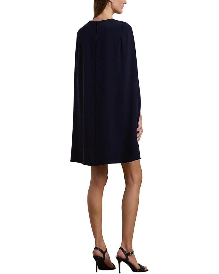 Lauren Ralph Lauren Rayzelle-Long Sleeve-Cocktail Dress Women's Lighthouse Navy