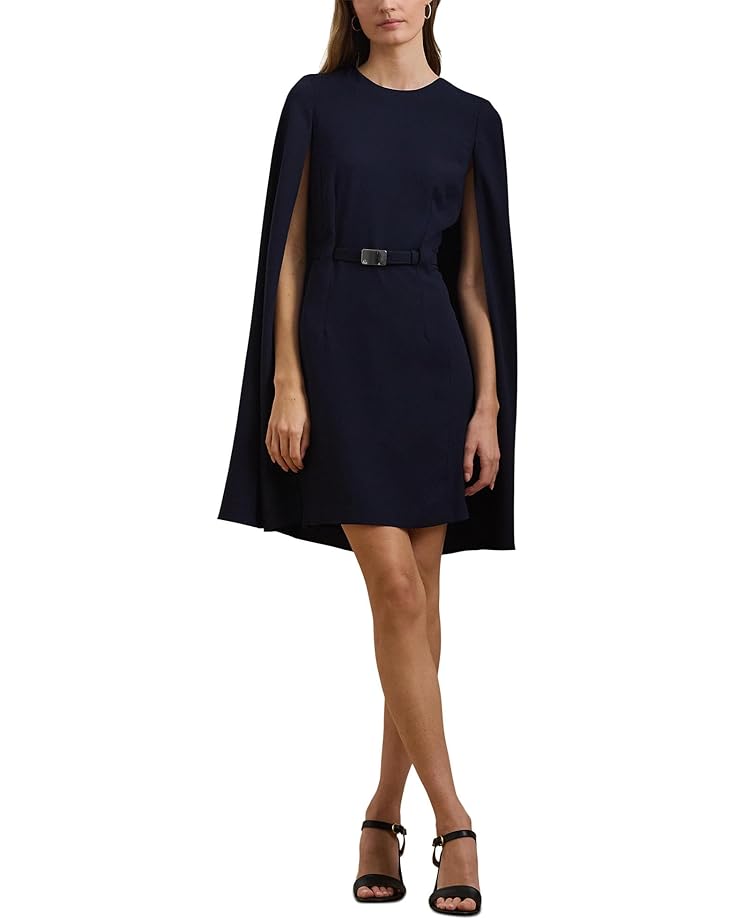 Lauren Ralph Lauren Rayzelle-Long Sleeve-Cocktail Dress Women's Lighthouse Navy