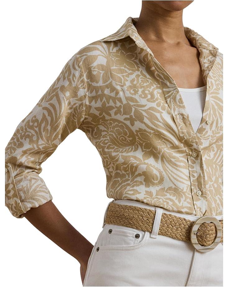 Lauren Ralph Lauren Relaxed Fit Floral Linen Shirt Women's
