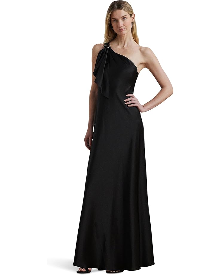 Lauren Ralph Lauren Satin Charmeuse One Shoulder Gown Women's