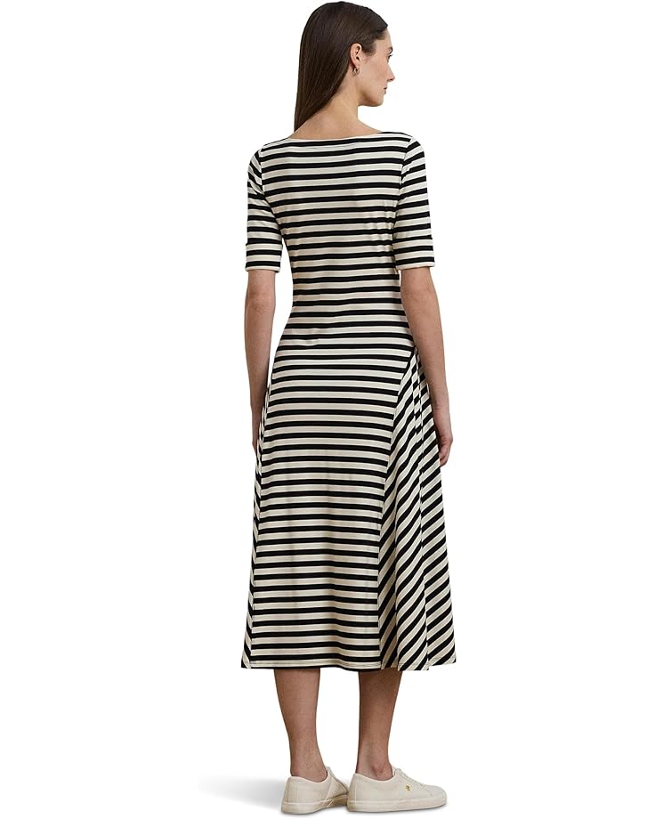 Lauren Ralph Lauren Striped Stretch Cotton Midi Dress Women's