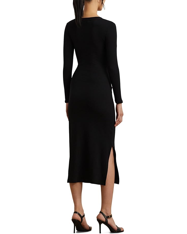 Lauren Ralph Lauren Tie-Front Cotton-Blend Crewneck Dress Women's