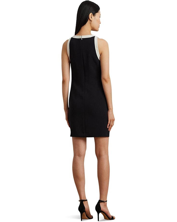 Lauren Ralph Lauren Two Tone Crepe Sleeveless Shift Dress Women's