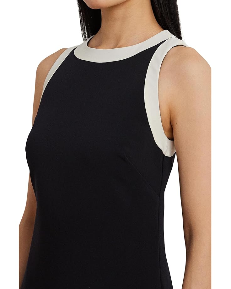 Lauren Ralph Lauren Two Tone Crepe Sleeveless Shift Dress Women's