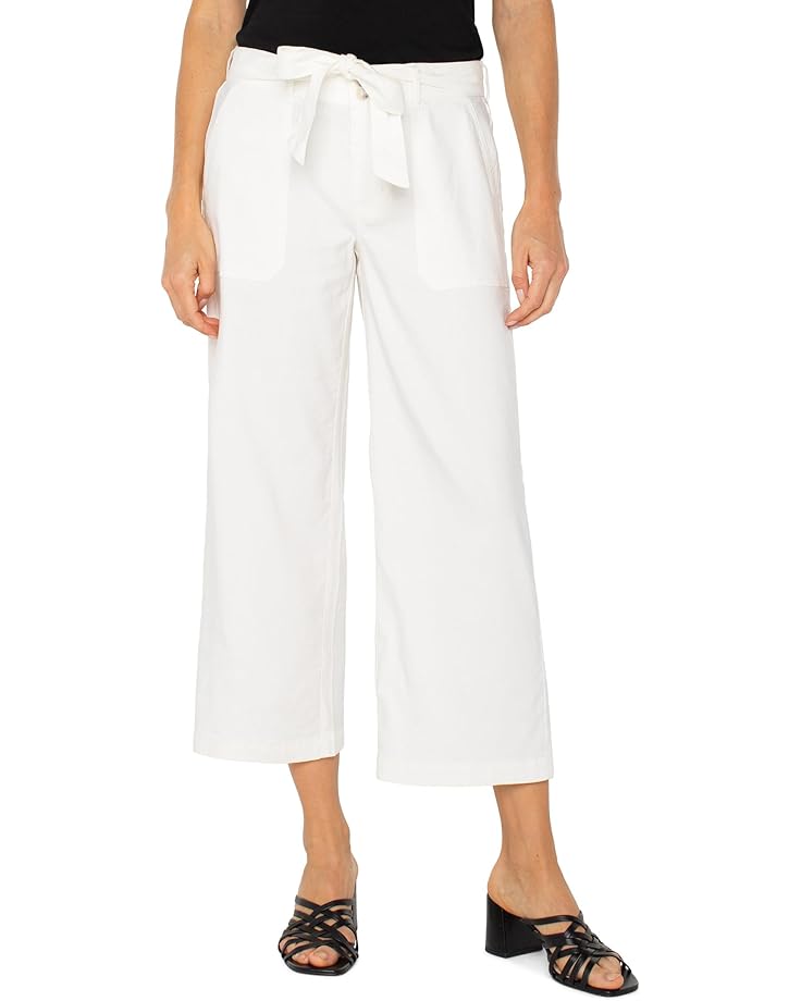 Liverpool Los Angeles Belted Wide Leg Crop Women's