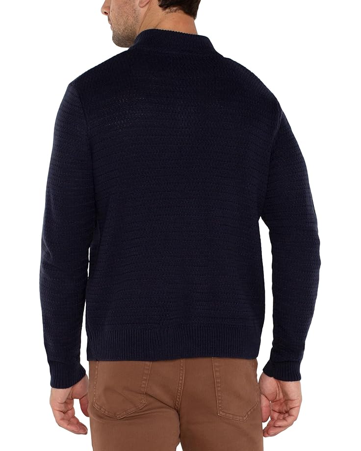6pm Liverpool Los Angeles Button Mock Neck Sweater Men's