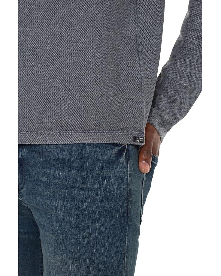 6pm Liverpool Los Angeles Long Sleeve Henley Knit Jacquard Men's