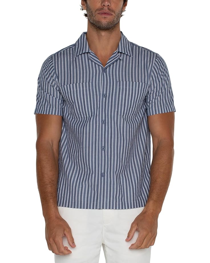 6pm Liverpool Los Angeles Short Sleeve Button Up Camp Shirt Men's