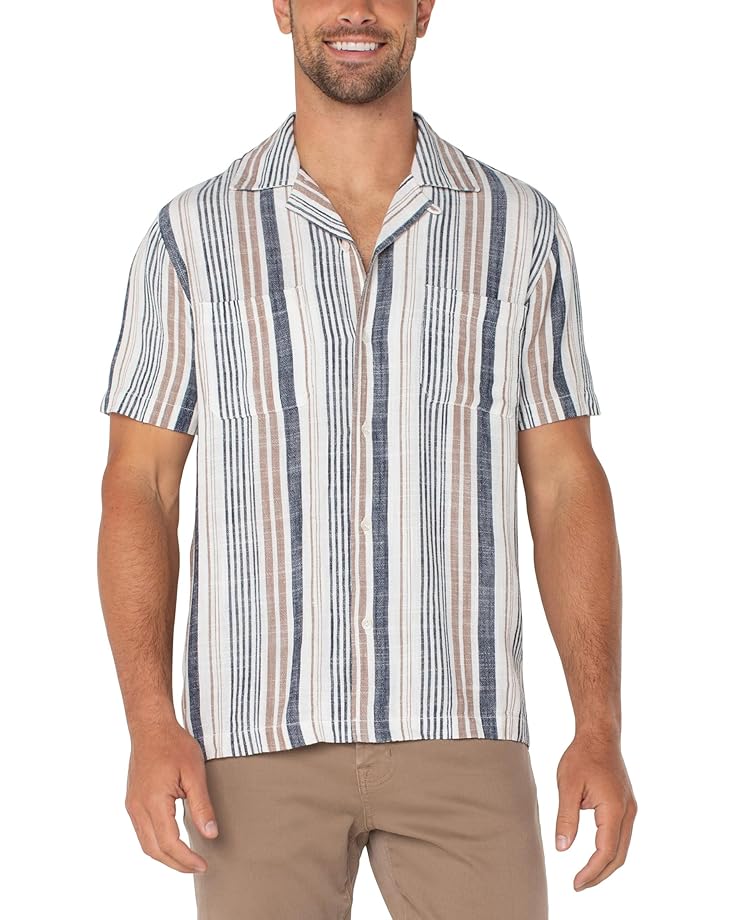 6pm Liverpool Los Angeles Short Sleeve Button Up Camp Shirt Men's
