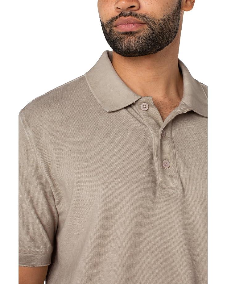 6pm Liverpool Los Angeles Short Sleeve Distressed Rib Polo Men's