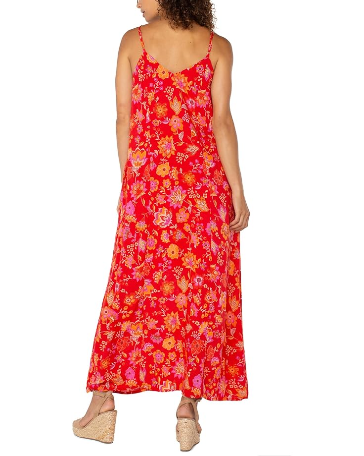 Liverpool Los Angeles Spaghetti Strap Woven Maxi Dress Women's