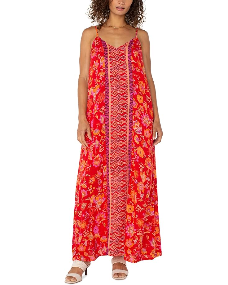 Liverpool Los Angeles Spaghetti Strap Woven Maxi Dress Women's