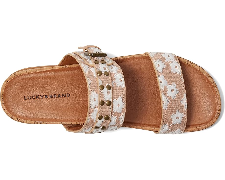 6pm Lucky Brand Dineesa Studded Two Band Flat Sandals Women's
