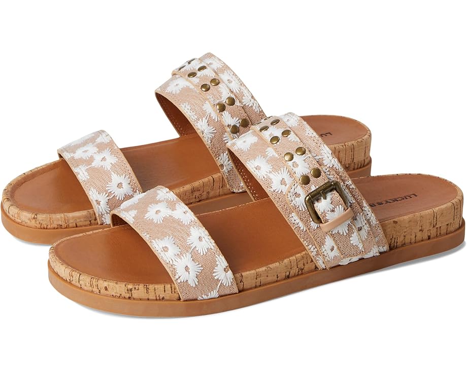6pm Lucky Brand Dineesa Studded Two Band Flat Sandals Women's