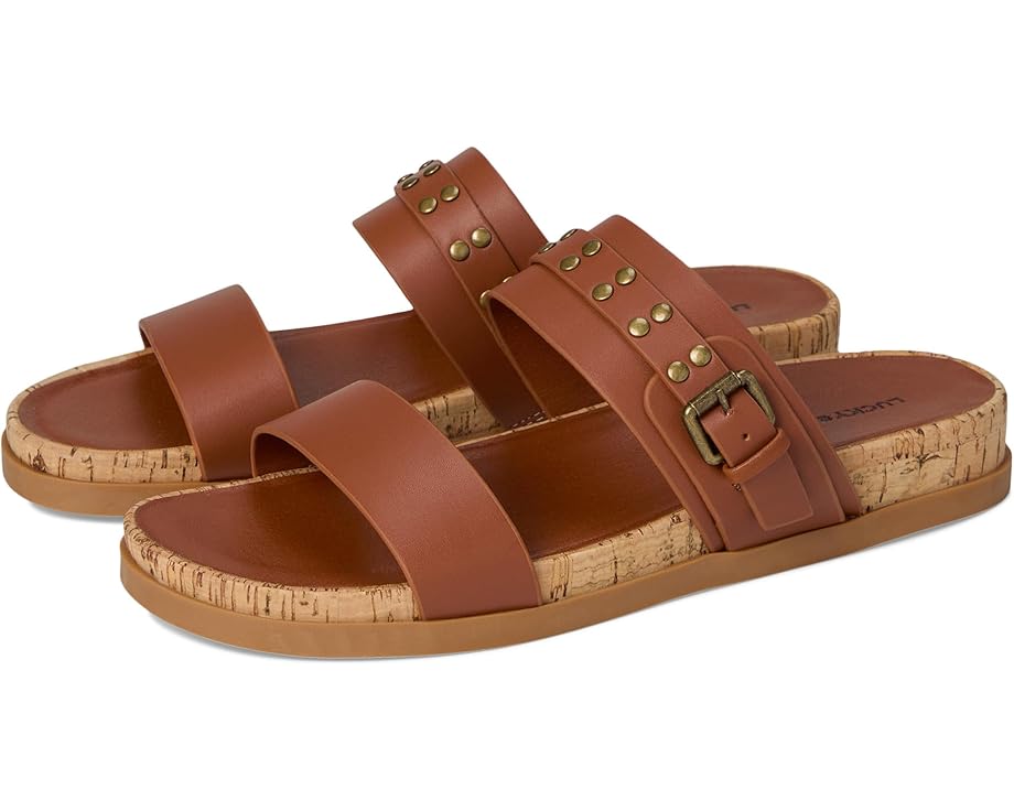 Lucky Brand Dineesa Studded Two Band Flat Sandals Women's