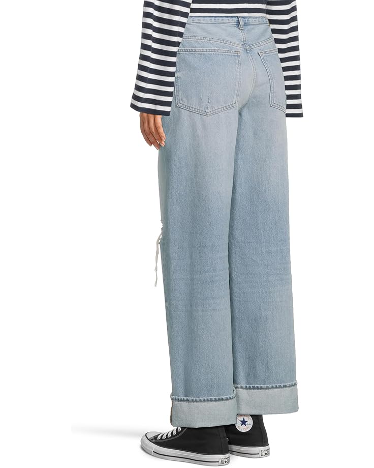 Madewell Low Slung Baggy With Rips In Hallstead Wash Women's
