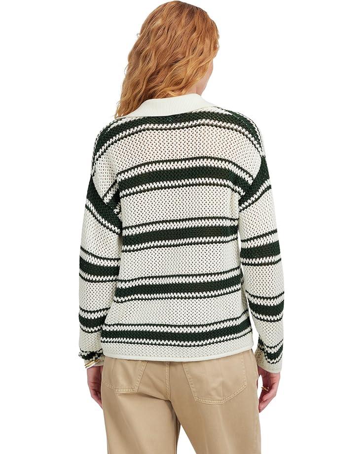 Madewell Stripe Madeleine Open Stitch Long Sleeve Polo Women's