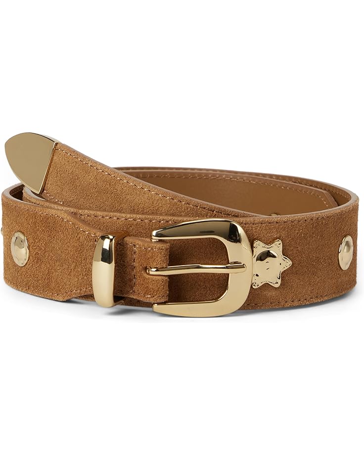 6pm Madewell Suede Wide Clean Western Belt: Sun Motif