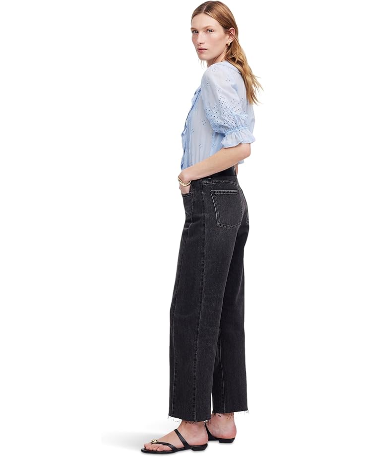 6pm Madewell The Darted Barrel-leg Jean In Black Women's