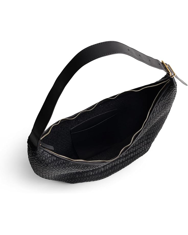 6pm Madewell The Essential Curve Shoulder Bag In Handwoven Leather
