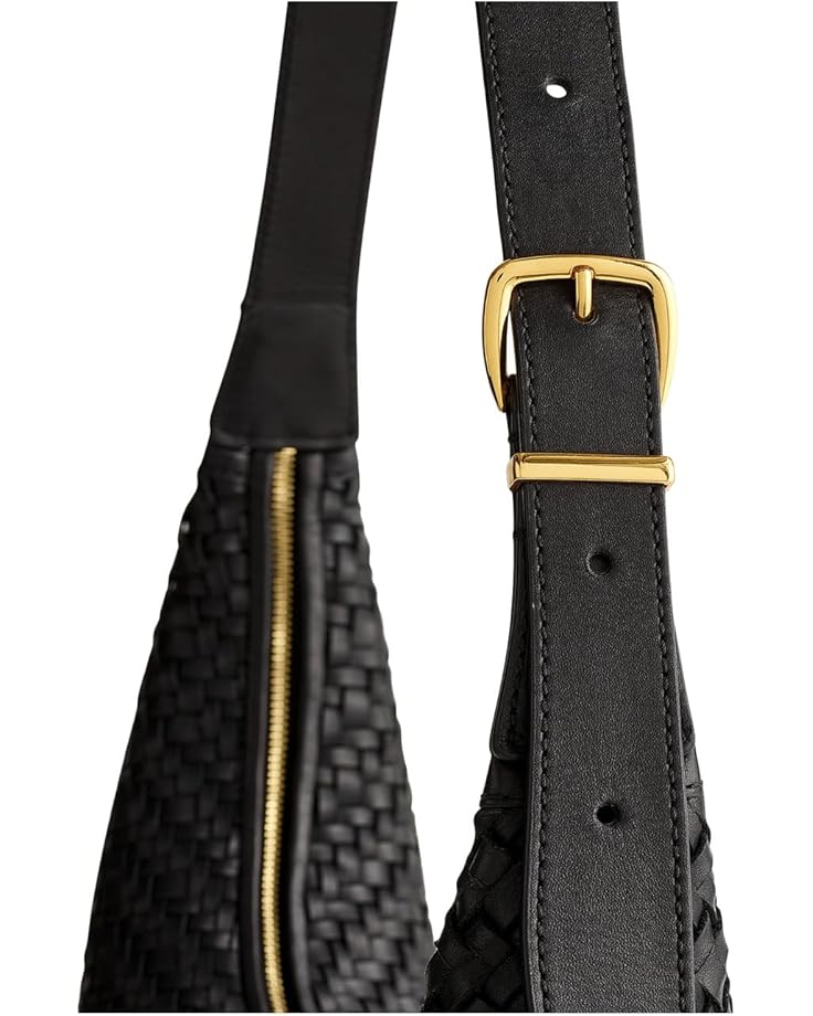 6pm Madewell The Essential Curve Shoulder Bag In Handwoven Leather