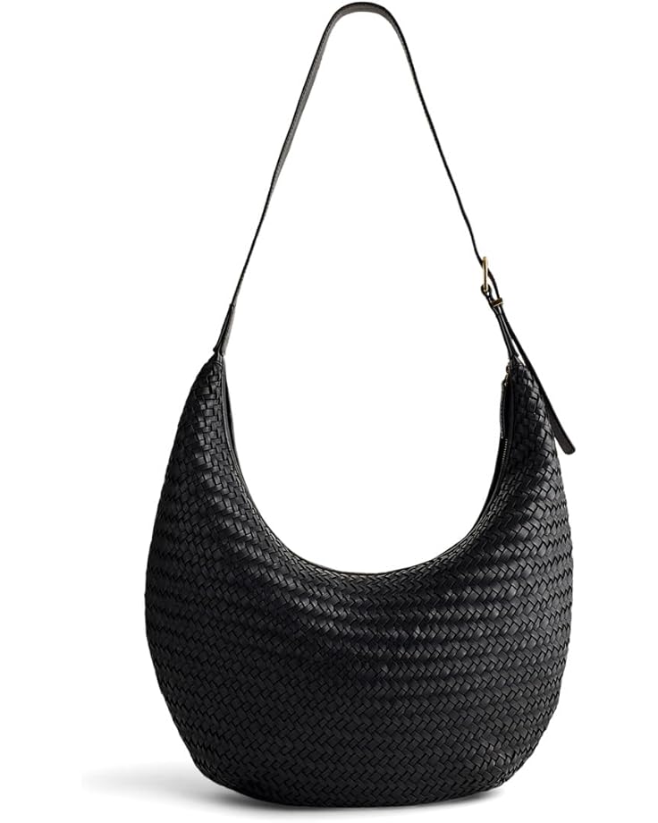 6pm Madewell The Essential Curve Shoulder Bag in Handwoven Leather