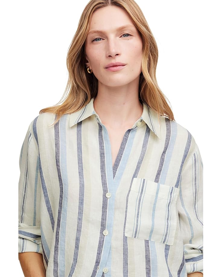 6pm Madewell Y-Neck Shirt With Adjustable Sleeve Women's