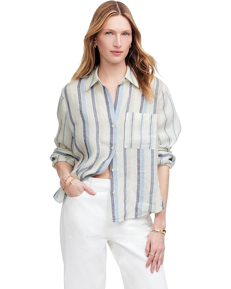 6pm Madewell Y-Neck Shirt With Adjustable Sleeve Women's