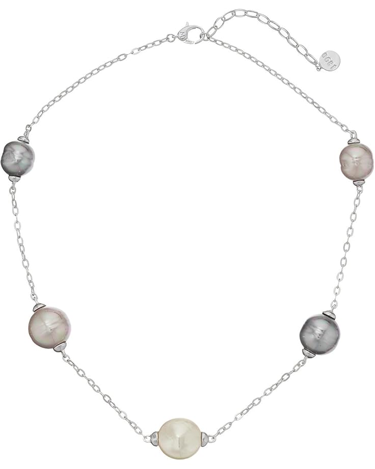 6pm Majorica Baroque and Coin Pearl Illusion Necklace