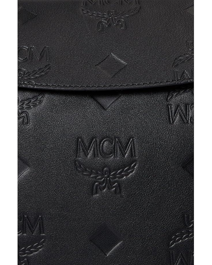 MCM Aren Embroidered Monogram Leather Hobo Large