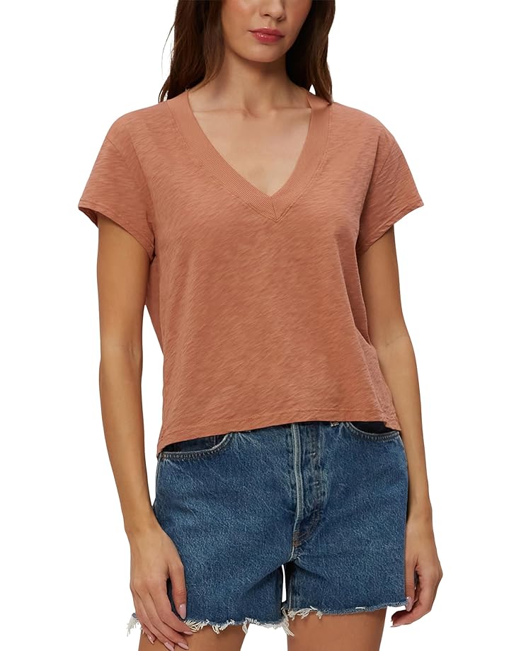 6pm Michael Stars Harlan Cropped V-Neck Tee Women's