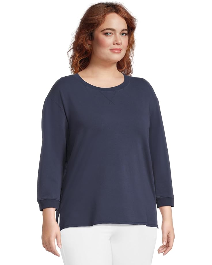 Mod-o-doc 3/4 Sleeve Hi-Lo Tunic With Side Slits Women's