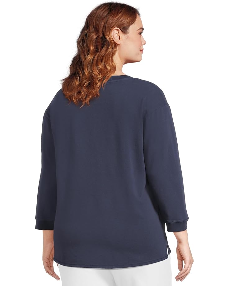 Mod-o-doc 3/4 Sleeve Hi-Lo Tunic With Side Slits Women's