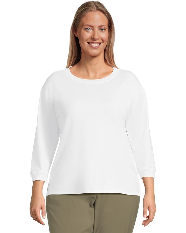 Mod-o-doc 3/4 Sleeve Hi-Lo Tunic with Side Slits Women's