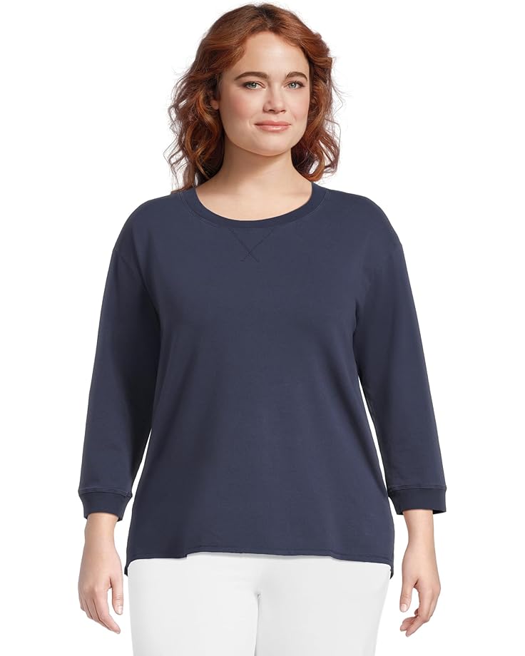 Mod-o-doc 3/4 Sleeve Hi-Lo Tunic with Side Slits Women's