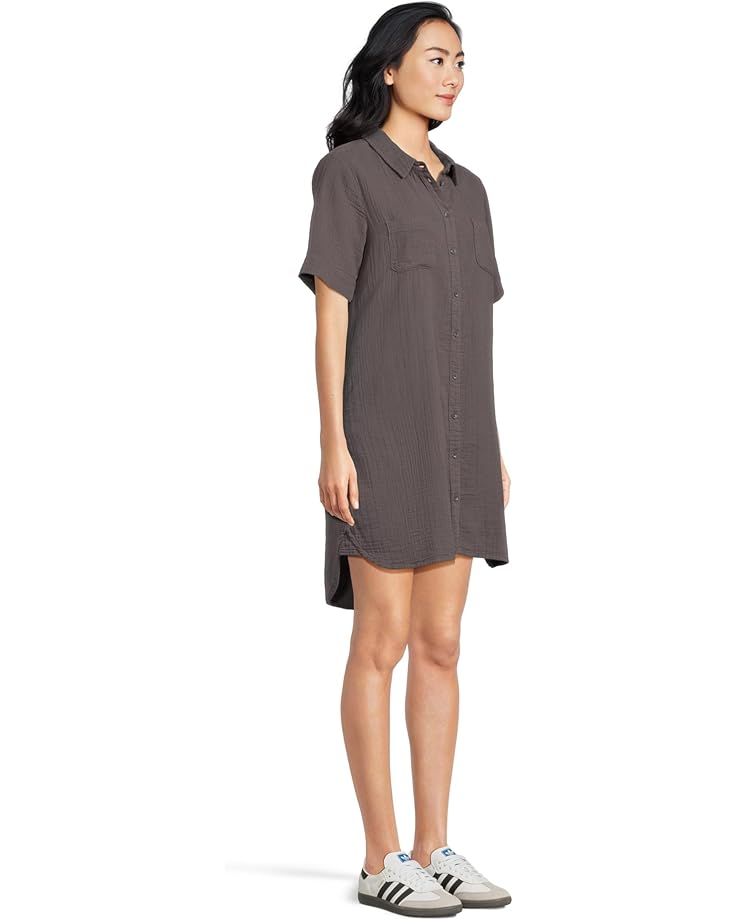 6pm Mod-o-doc Half Sleeve Swing Shirt Dress Women's