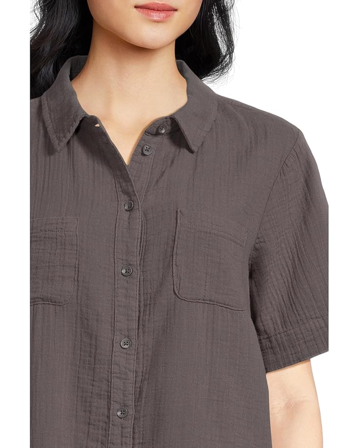 6pm Mod-o-doc Half Sleeve Swing Shirt Dress Women's