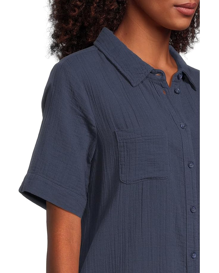 6pm Mod-o-doc Half Sleeve Swing Shirt Dress Women's