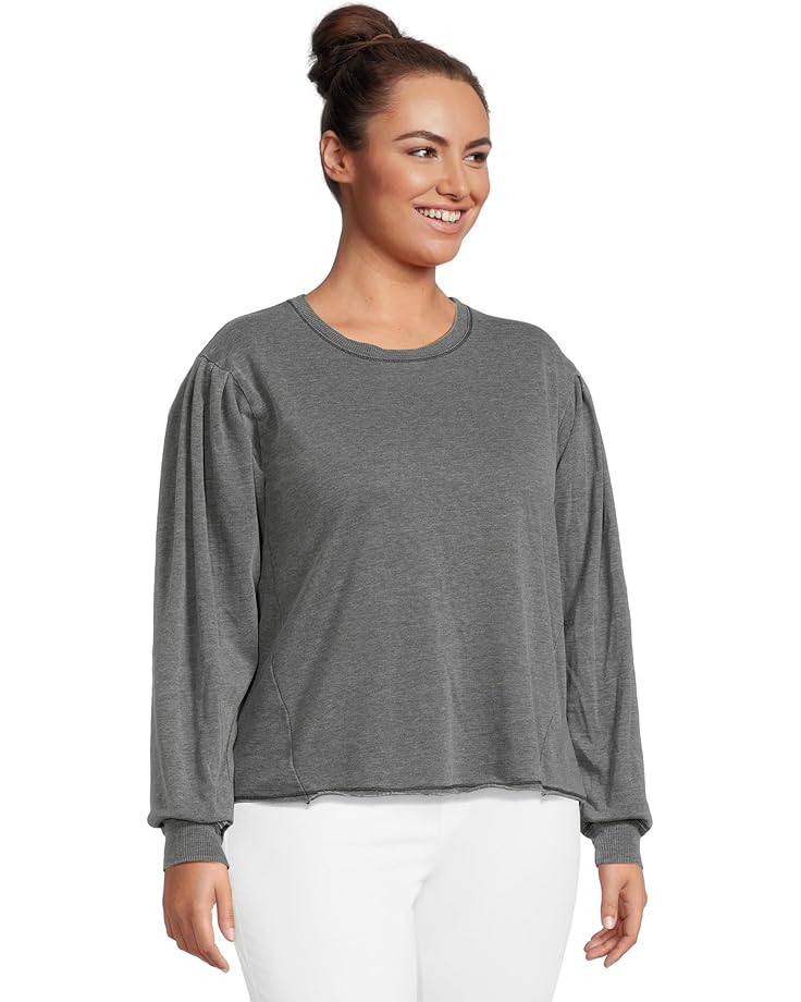 Mod-o-doc Long Pleated Sleeves Sweatshirt Women's Black