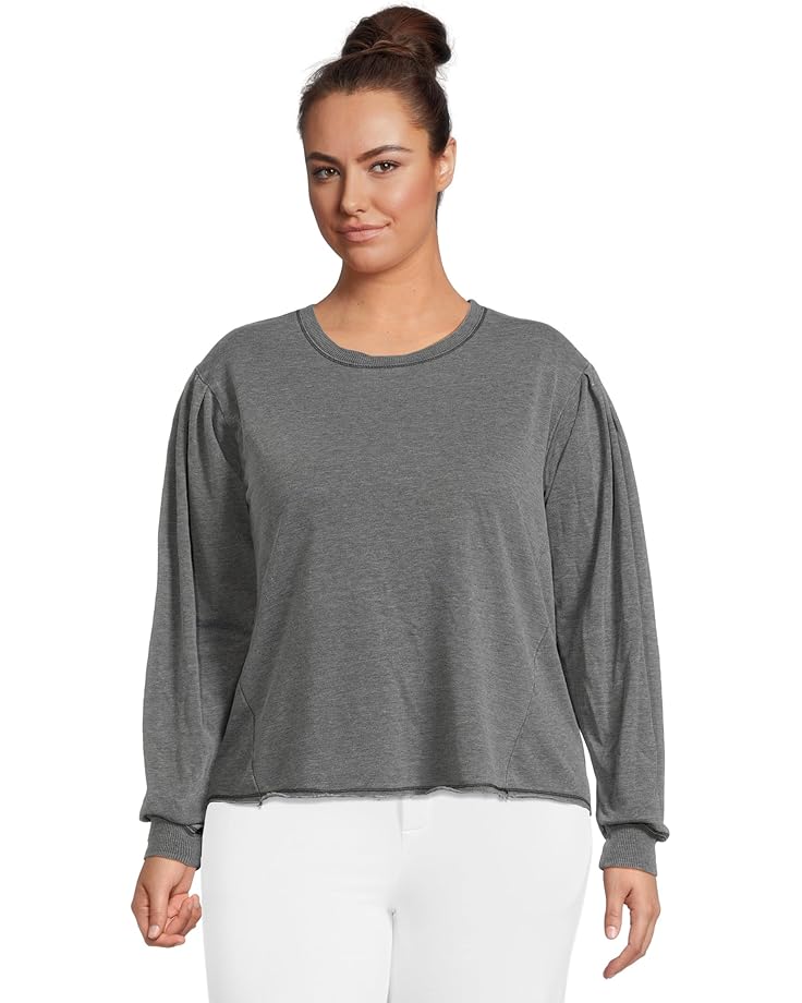 Mod-o-doc Long Pleated Sleeves Sweatshirt Women's Black