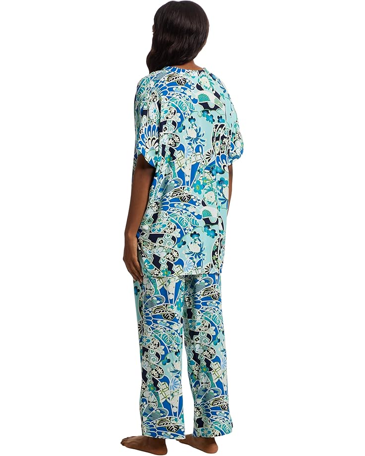 N By Natori Fusion Fans Challis Short Sleeve Pajama Women's