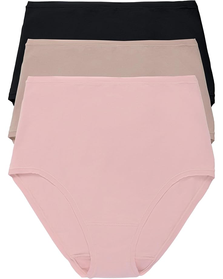 Natori Bliss Bare Cotton High Waist Brief 3-Pack Women's